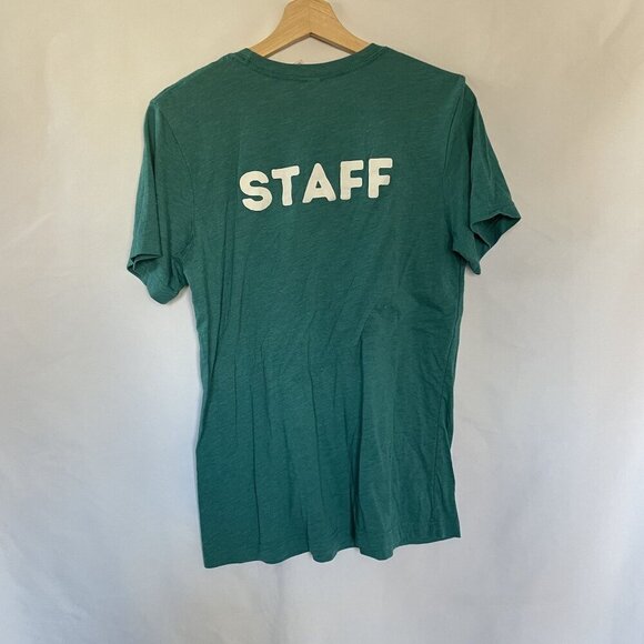 Renew Moody Bible Institute turquoise staff short sleeved t-shirt women's size M - Picture 6 of 6